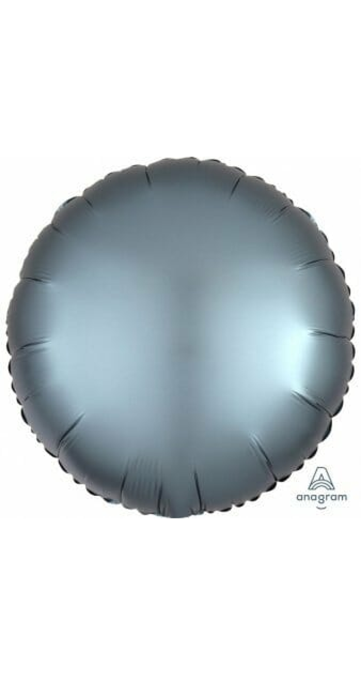 Satin Luxe Steel Blue Foil Balloon Round - 17'' (43cm)