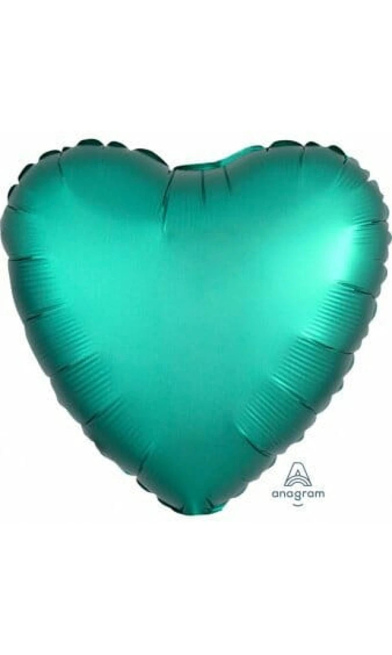 Satin Luxe Jade Foil Balloon Heart - 17'' (43cm)