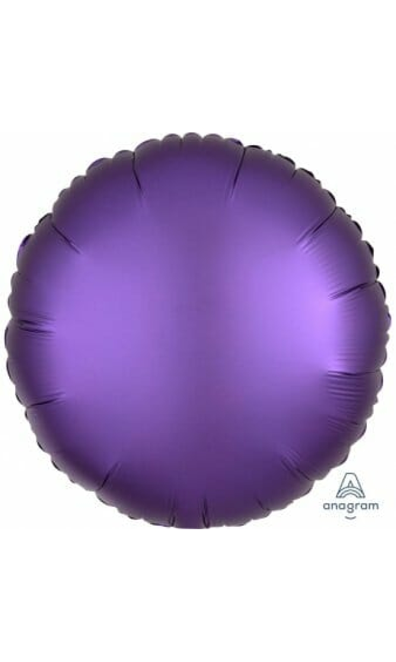 Satin Luxe Purple Royale Foil Balloon Round 17'' (43cm)