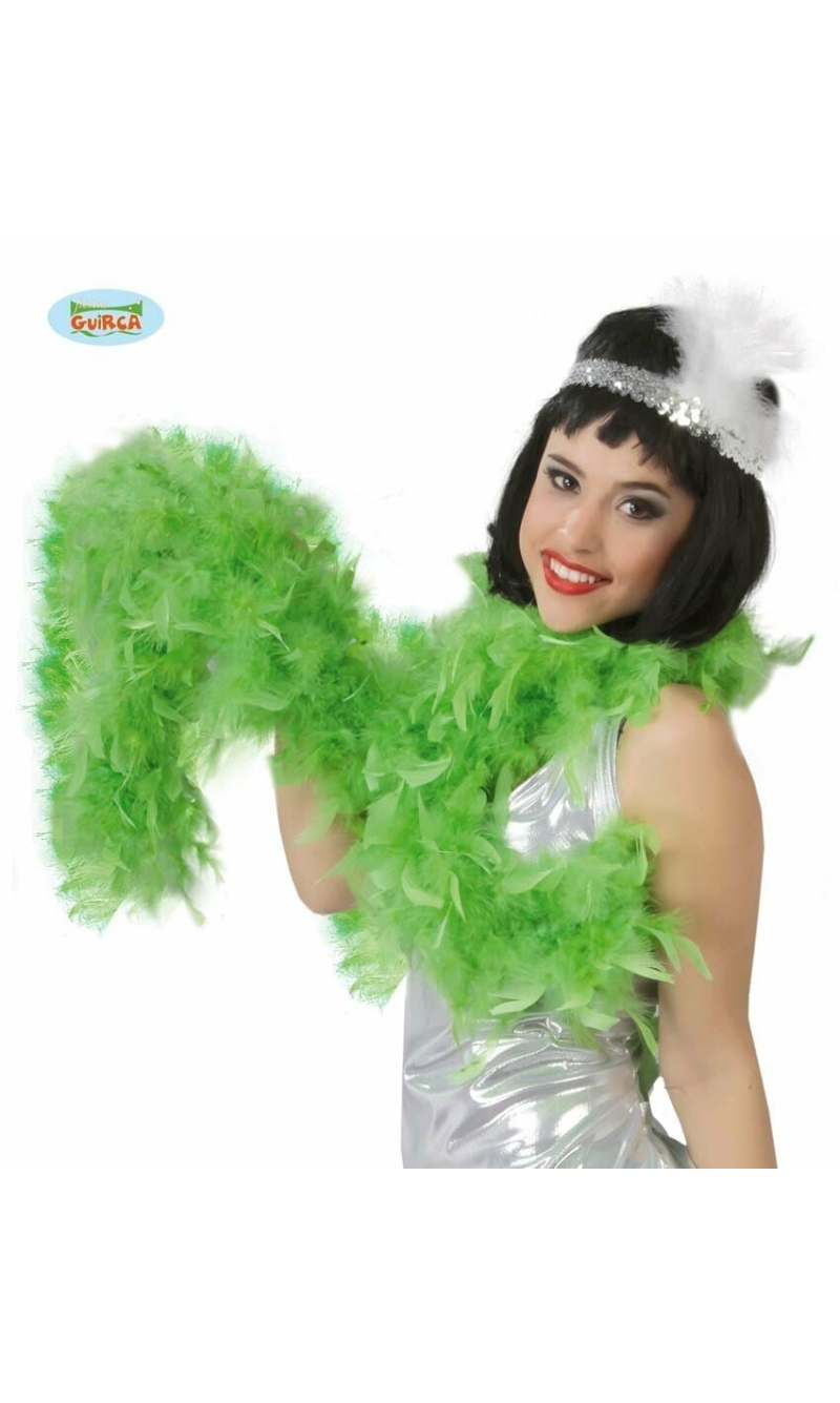 Boa With Green Feather (40 Grams) - 1.80m