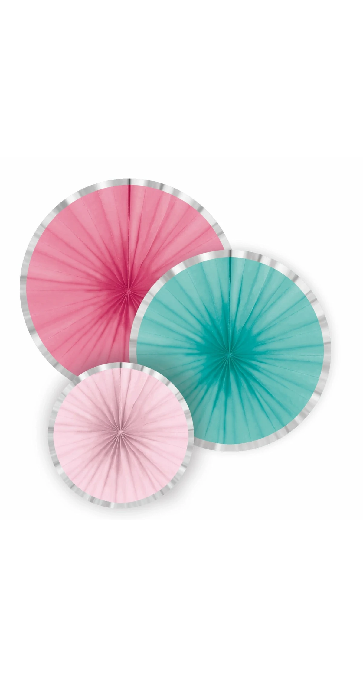 Fan Decorations Flamingo Paradise Paper 16 cm / 28 cm / 35 cm - 3pk
