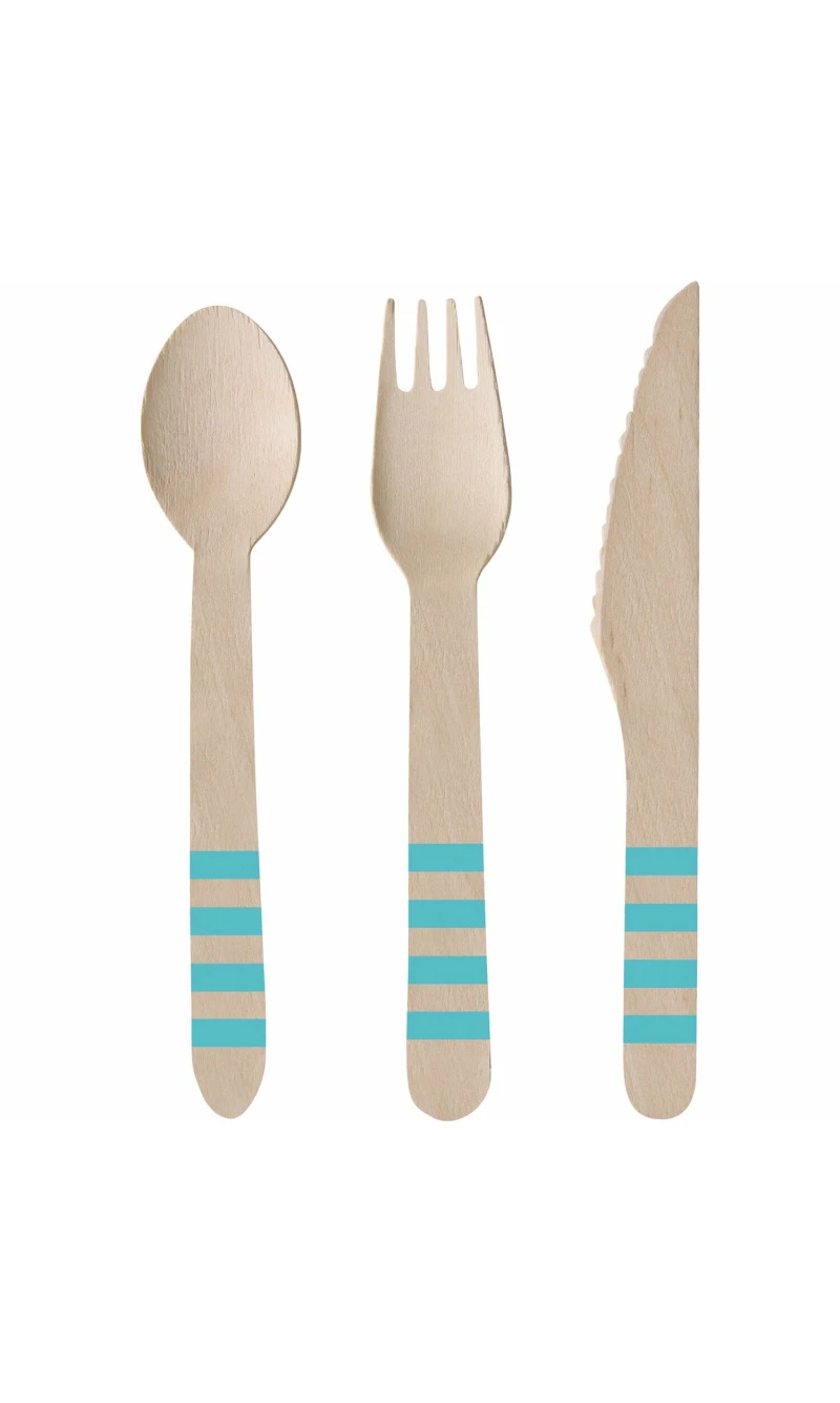 Cutlery Pineapple Vibes Wood (8 Knives, 8 Spoons, 8 Forks) 16.5cm / 15.9cm / 15.8cm