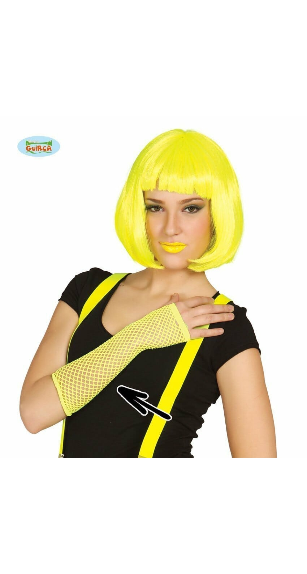 Neon Yellow Mesh Glove