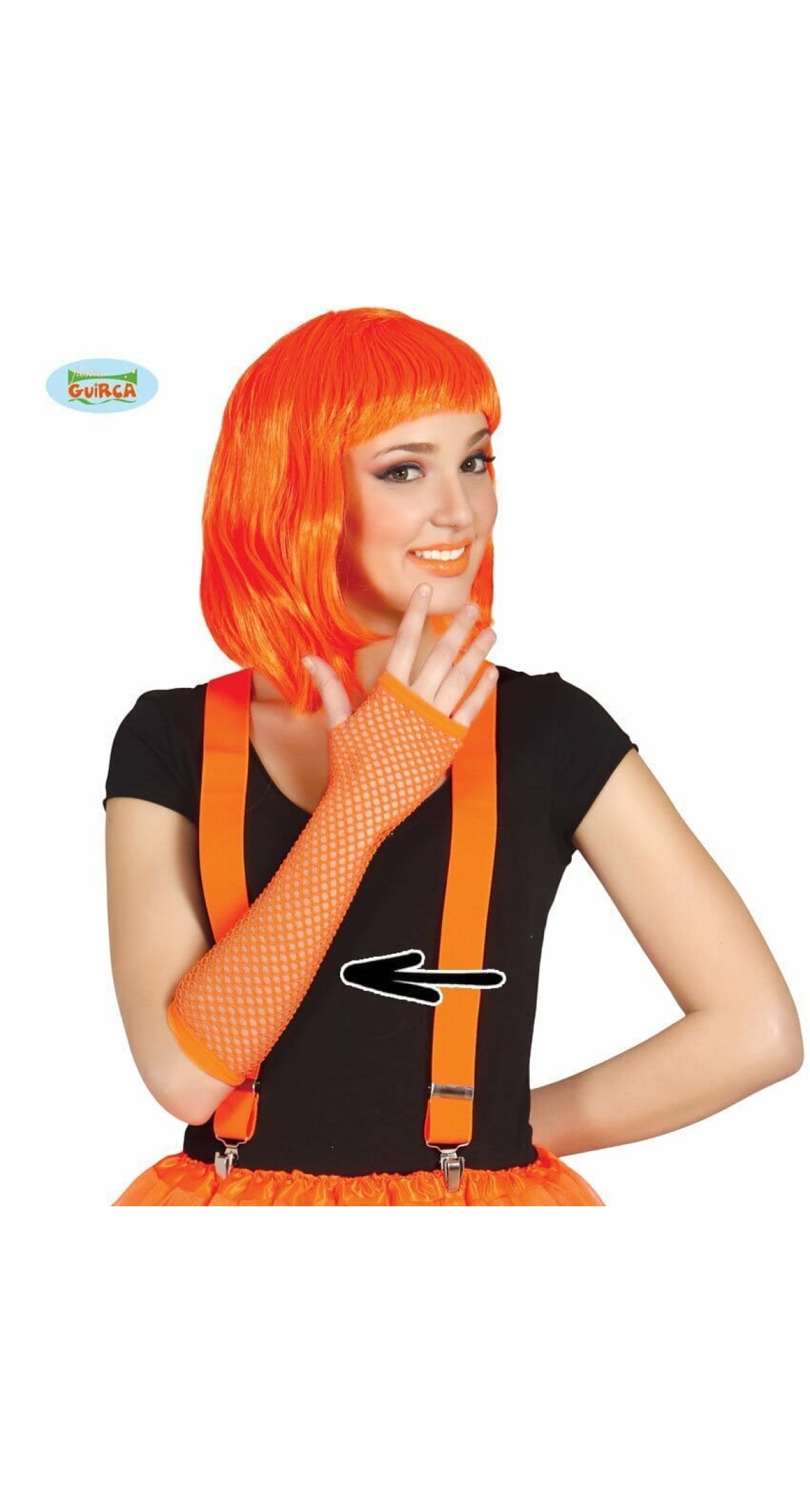 Neon Orange Mesh Glove