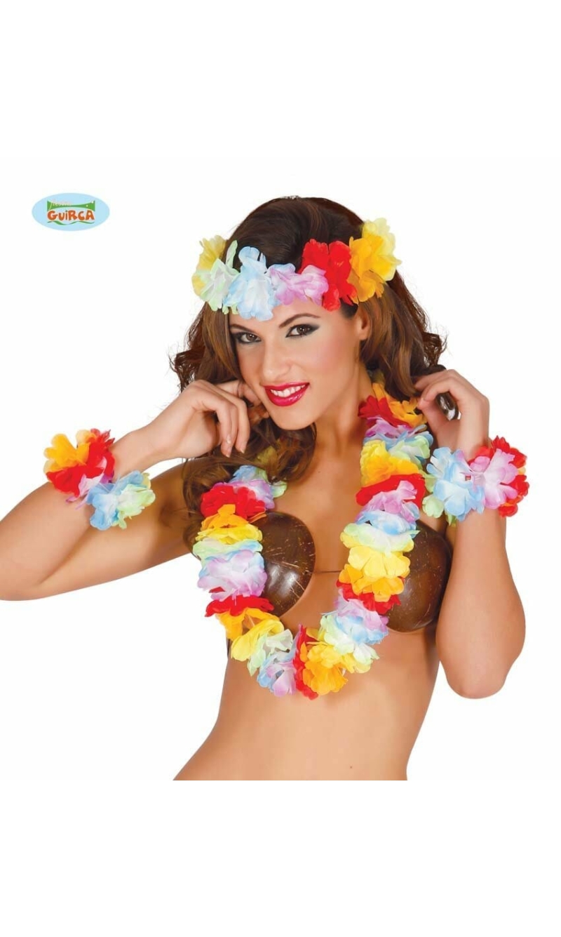 Multicolour Hawaiian Set