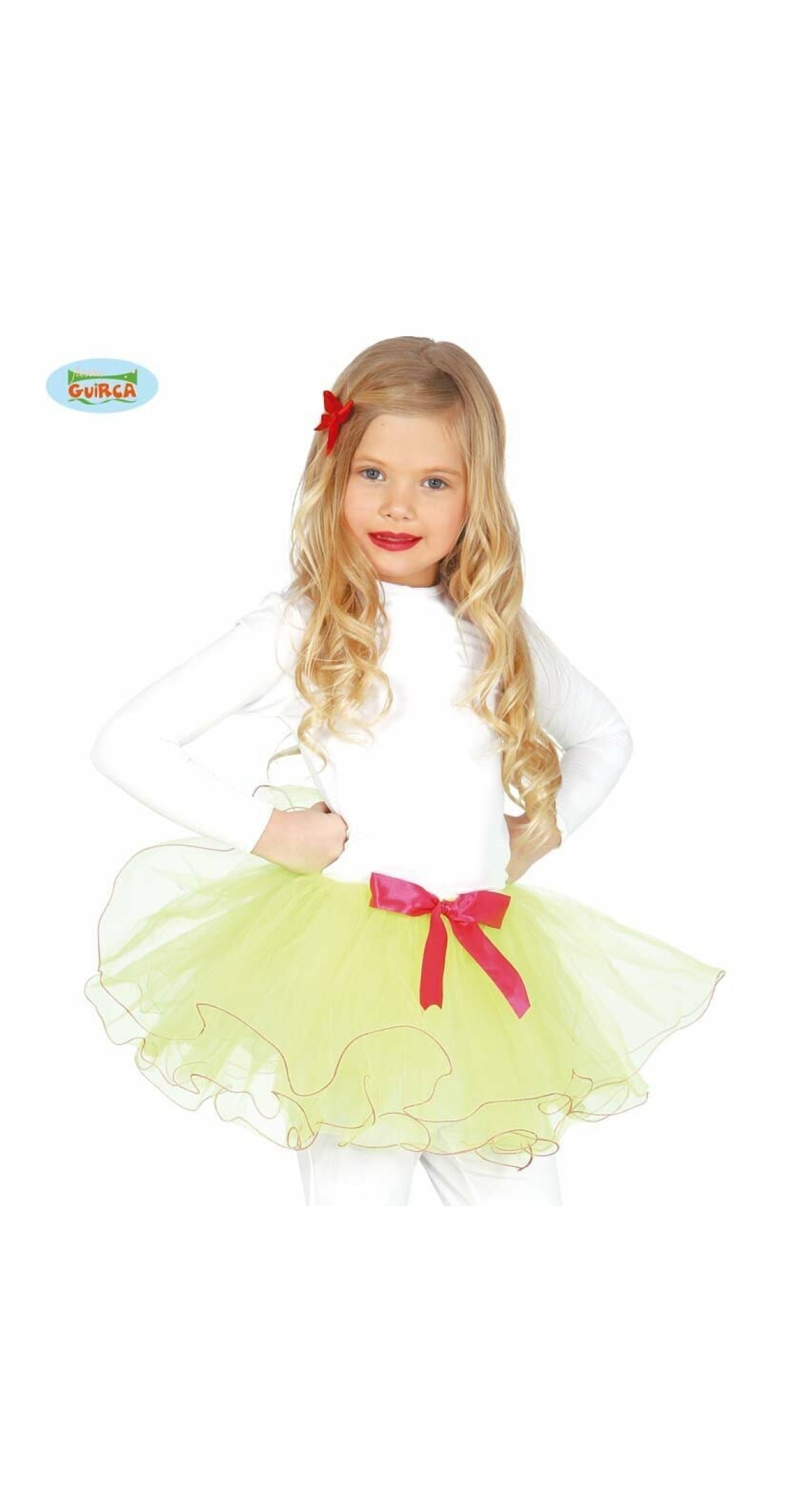 Child Yellow Tutu With Bow (18556) - 25cm