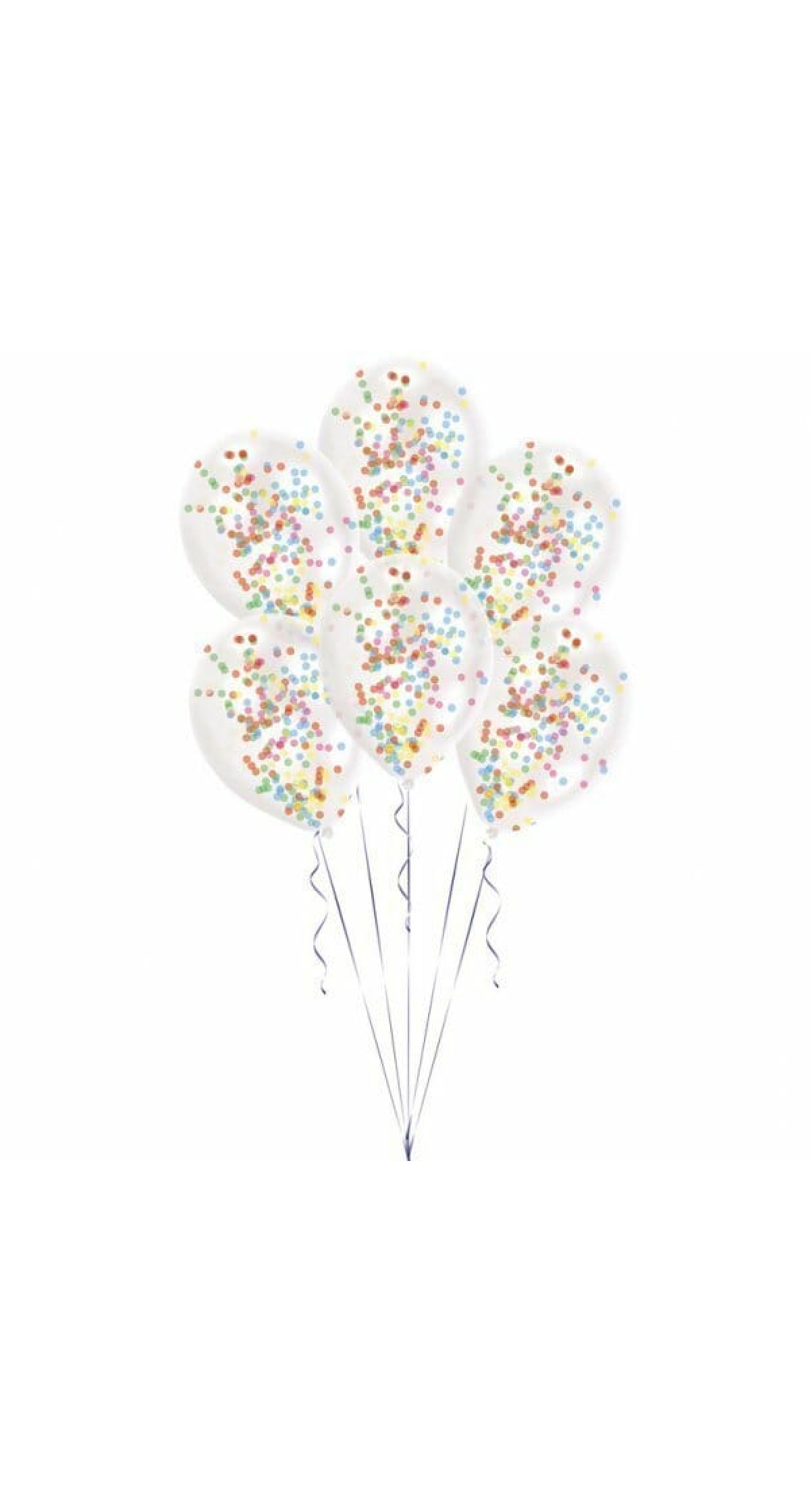 Transparent Latex Balloons Filled with Assorted Confetti 11" - 6pk