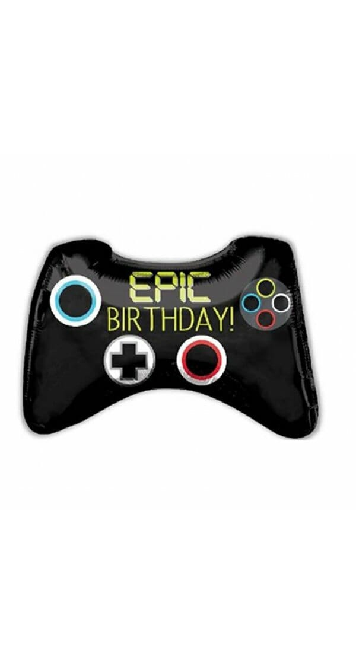 Epic Birthday Game Controller SuperShape Foil Balloon - 28'' x 18'' ( 71cm x 45cm )