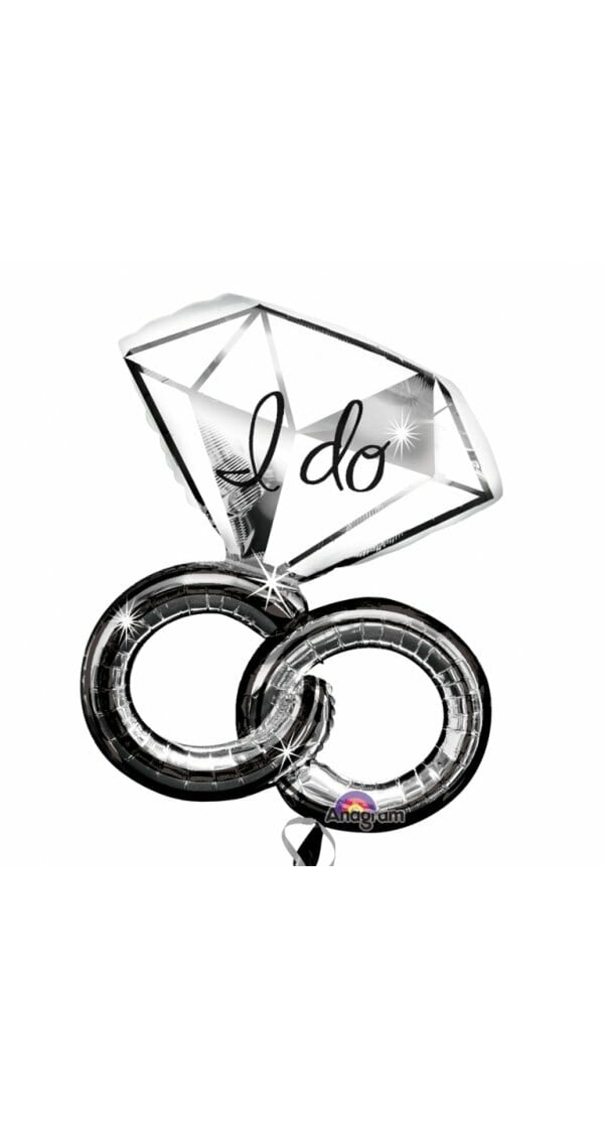 Wedding Rings SuperShape Foil Balloon - 30'' x 27'' (76cm x 69cm)
