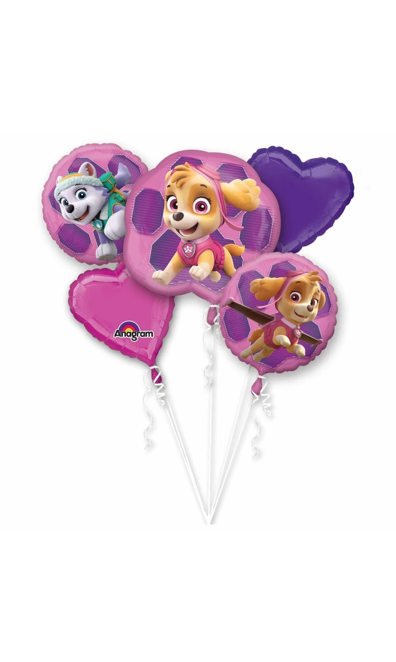 Paw Patrol Skye & Everest Foil Balloon Bouquet - 5pk