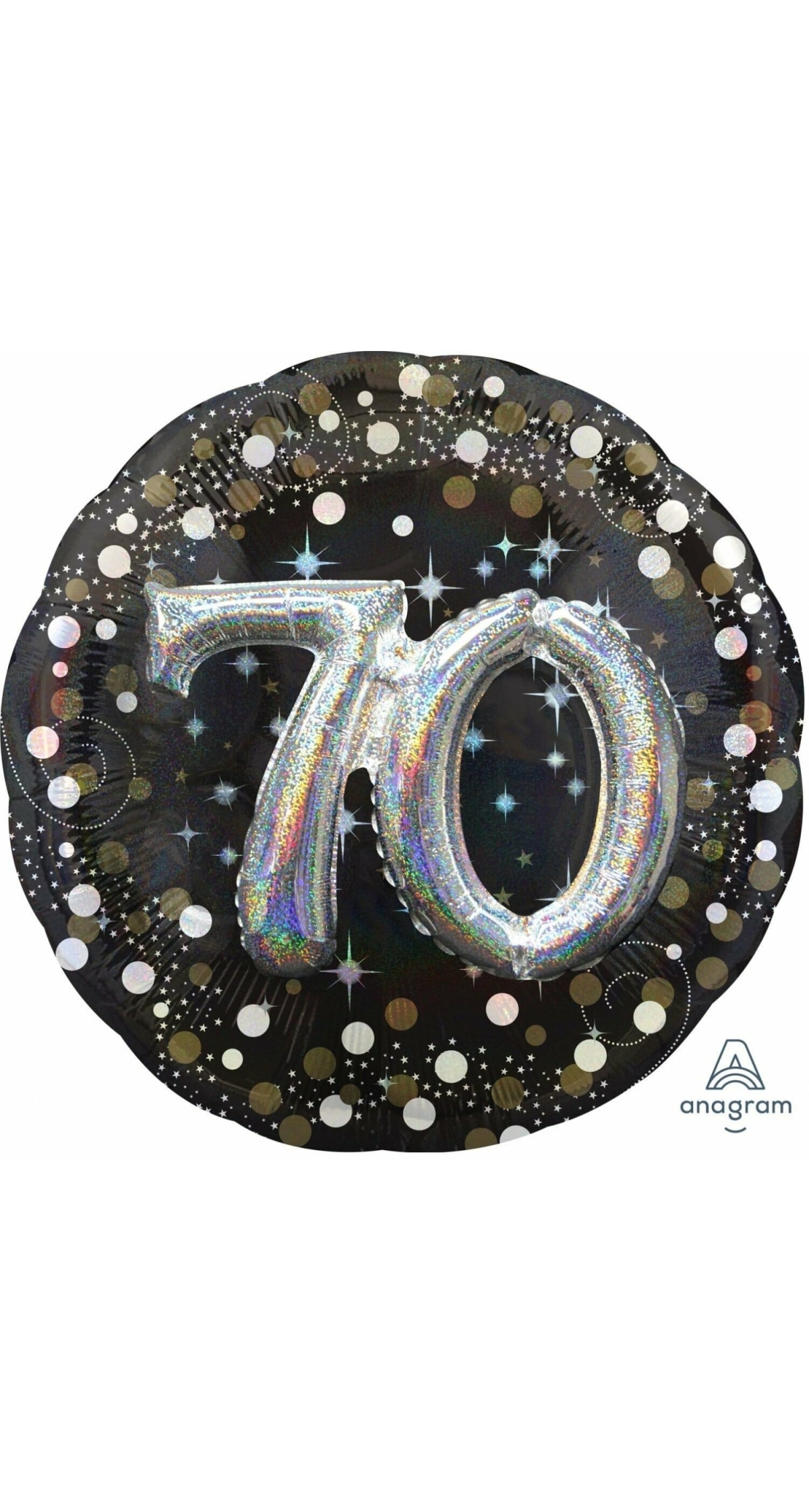 Sparkling 70th Birthday 3D Multi-Balloon Foil Balloon 32" (81cm)