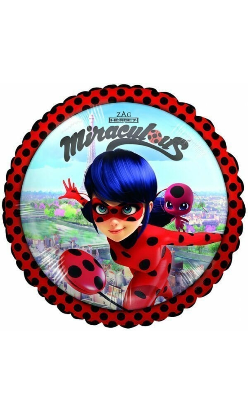 Miraculous Round Foil Balloon - 43cm