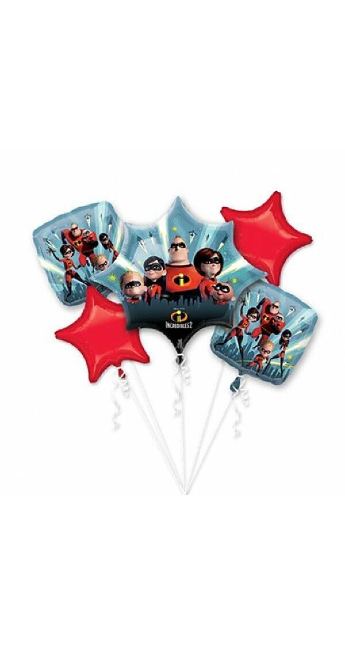 Incredibles 2 Bouquet Foil Balloon - 5pk