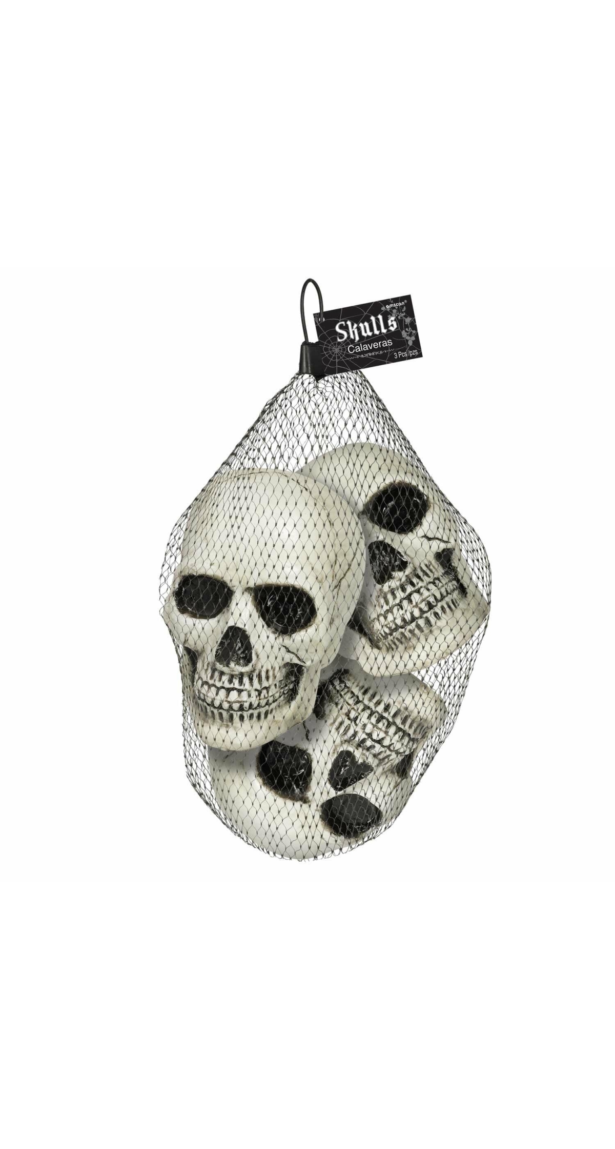 Skull Fright Night Plastic 10cm x 10cm - 3pk