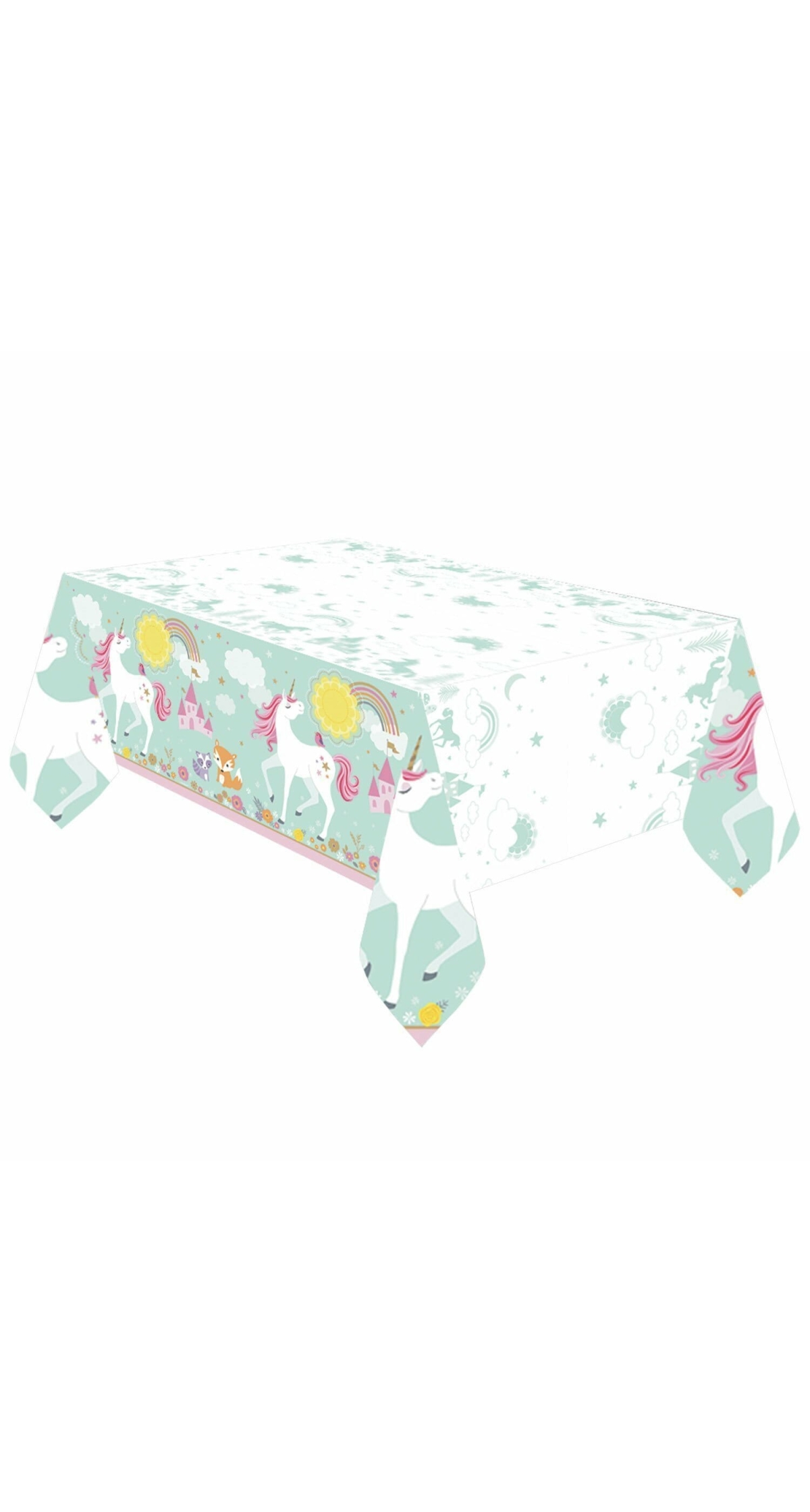 Magical Unicorn Plastic Tablecover 259cm x 137cm