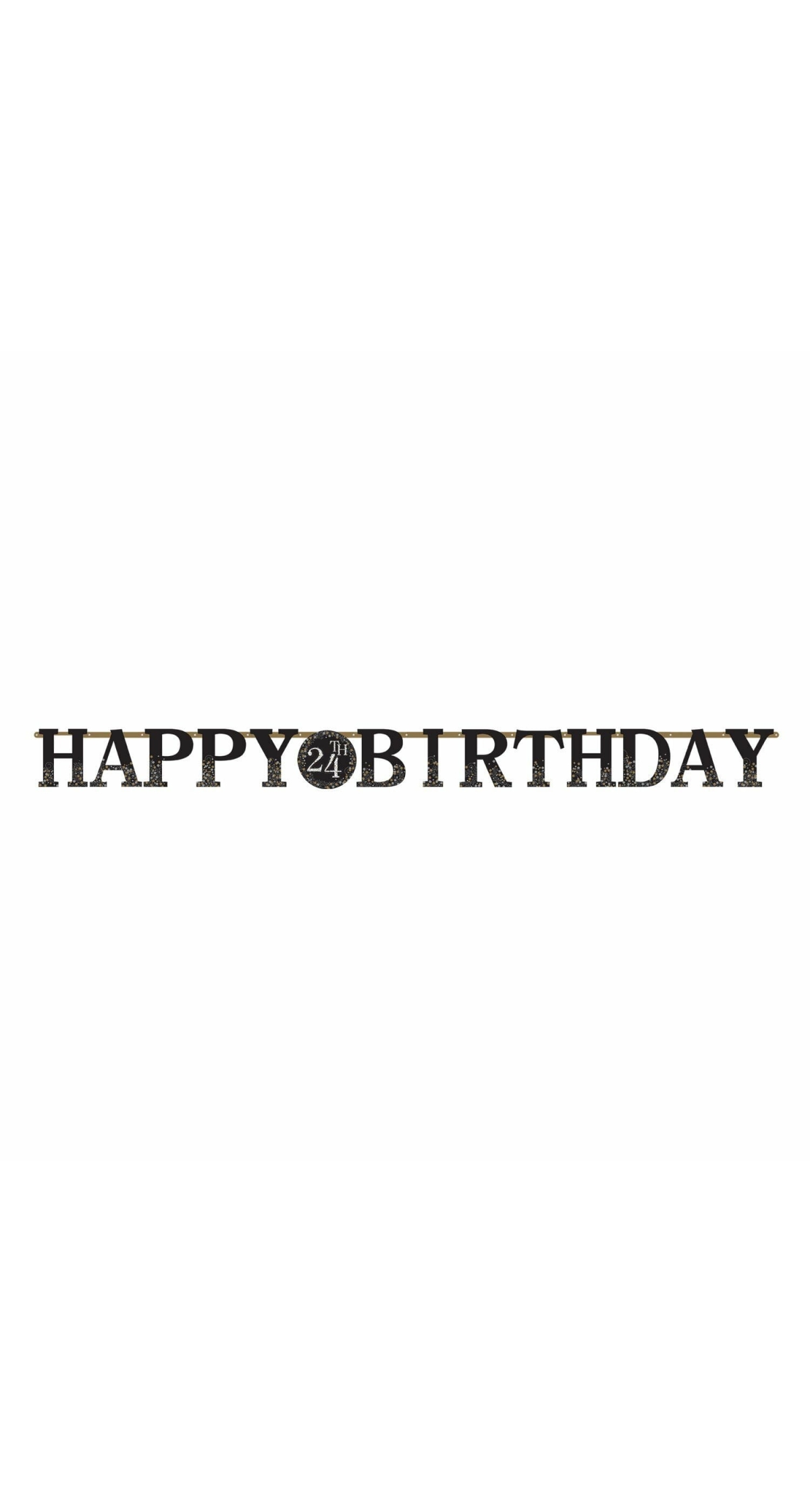 Sparkling Gold Celebrations Add Any Age Birthday Banner - 3.2 m