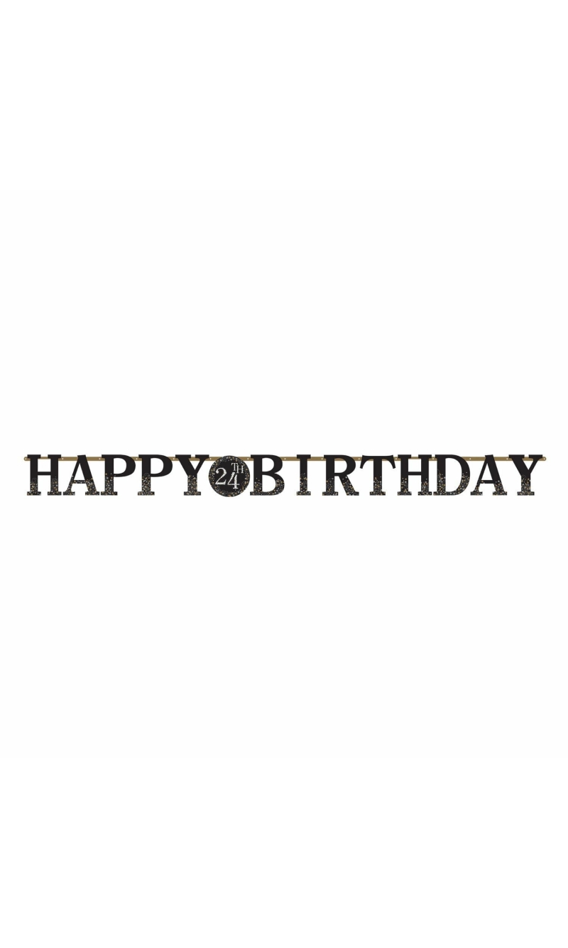 Sparkling Gold Celebrations Add Any Age Birthday Banner - 3.2 m