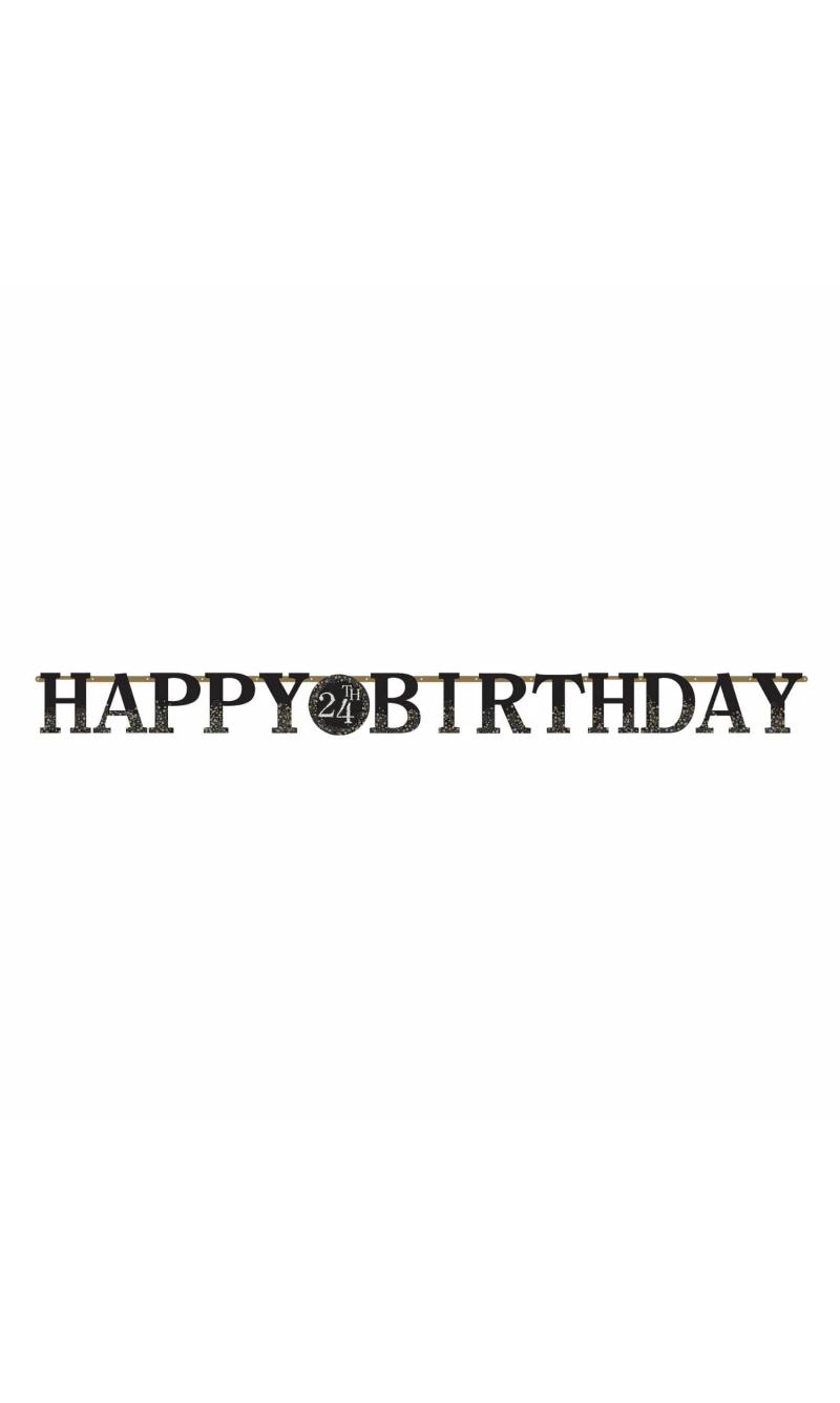 Sparkling Gold Celebrations Add Any Age Birthday Banner - 3.2 m