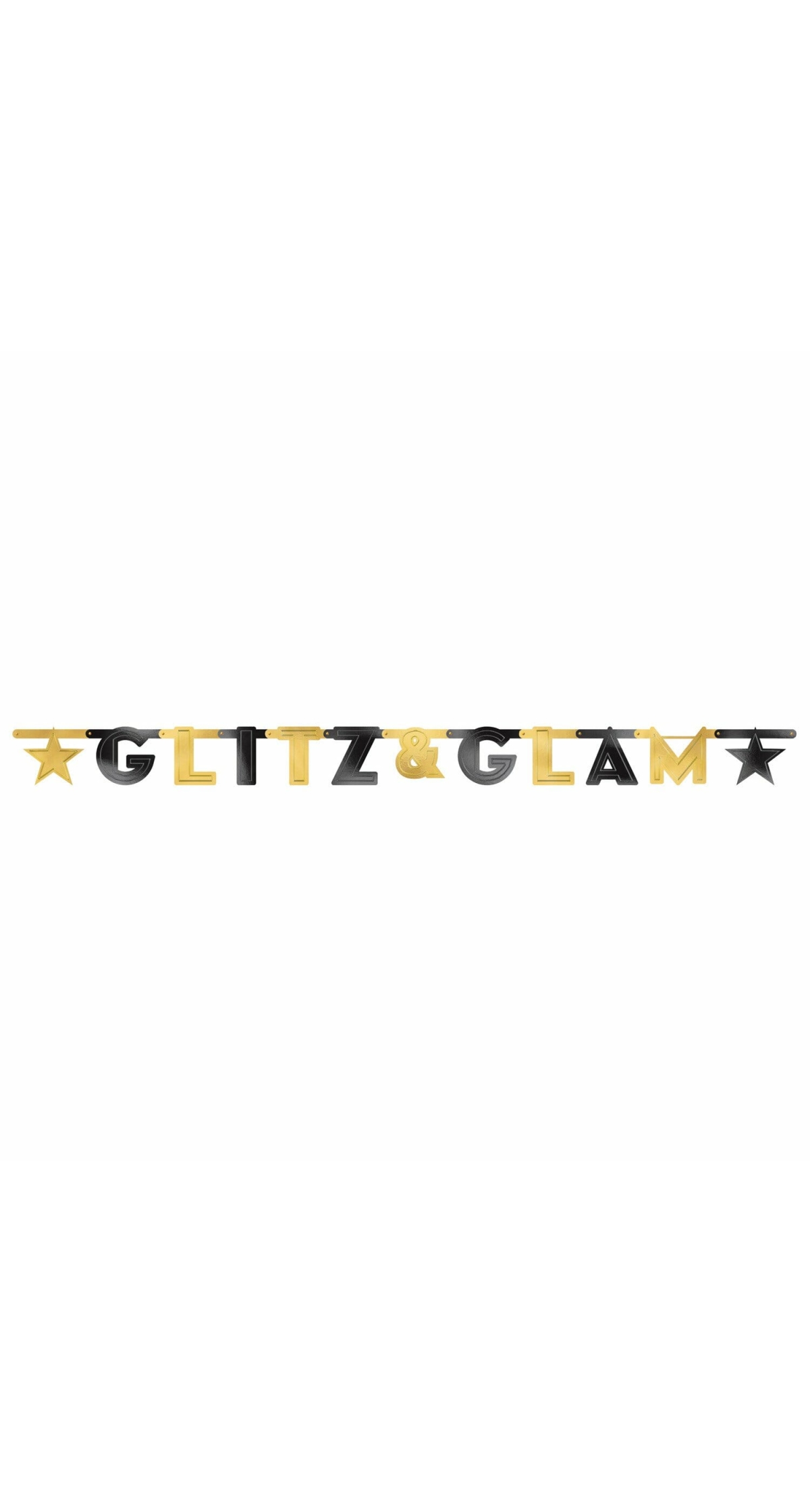 Hollywood Glitz & Glam Large Foil Letter Banner - 210cm