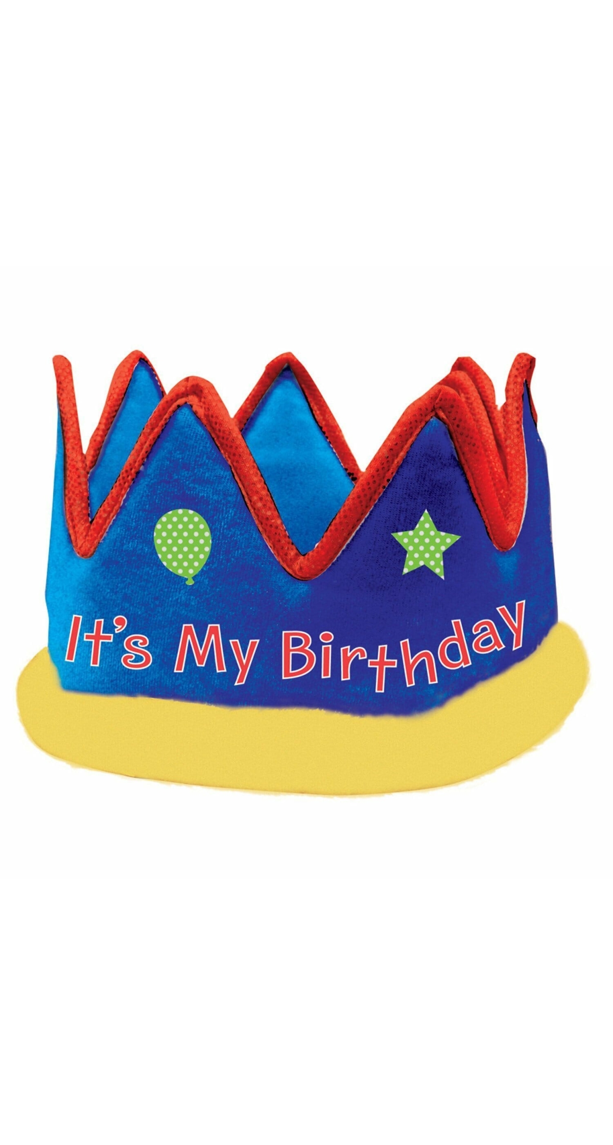 It's My Birthday Fabric Crown - 57.7cm x 13.9cm