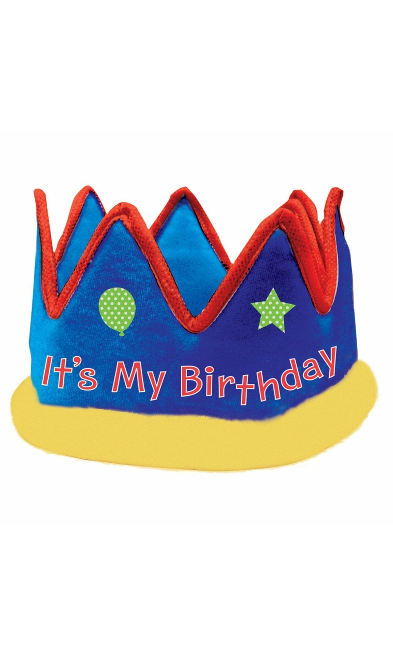 It's My Birthday Fabric Crown - 57.7cm x 13.9cm