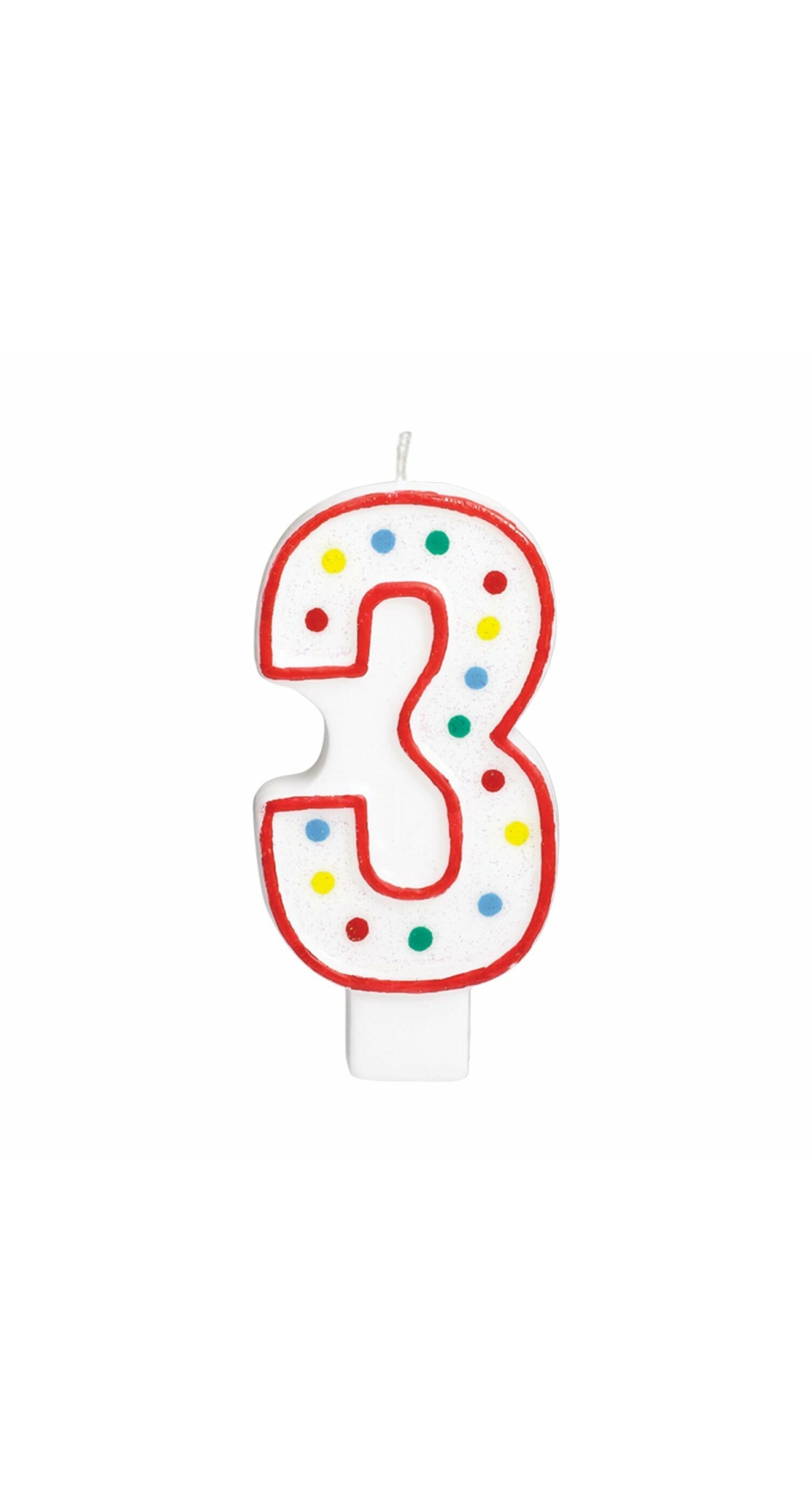 Candle Number 3 Giant Size - 13.3cm