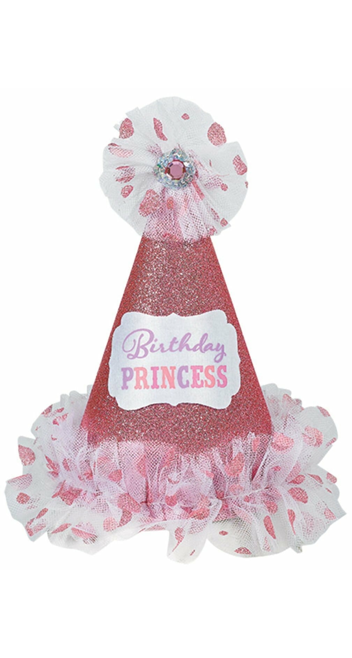 Birthday Princess Deluxe Glitter Party Hat - 22.8cm