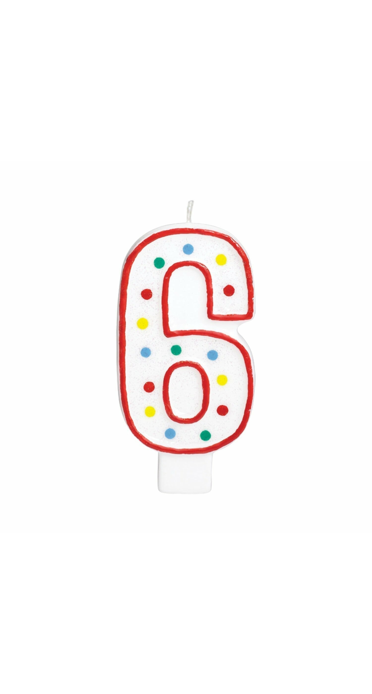 Candle Number 6 Giant Size - 13.3cm