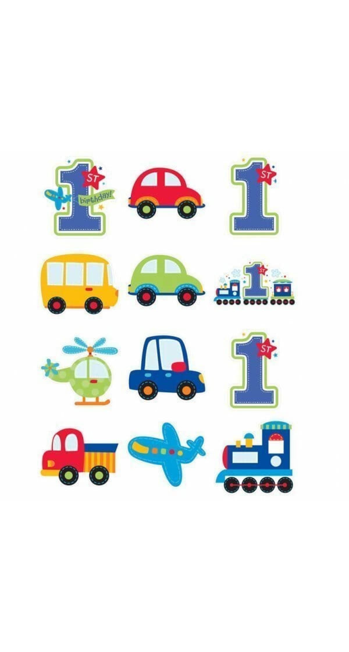 All Aboard 1st Birthday Boy Cutouts - 12pk