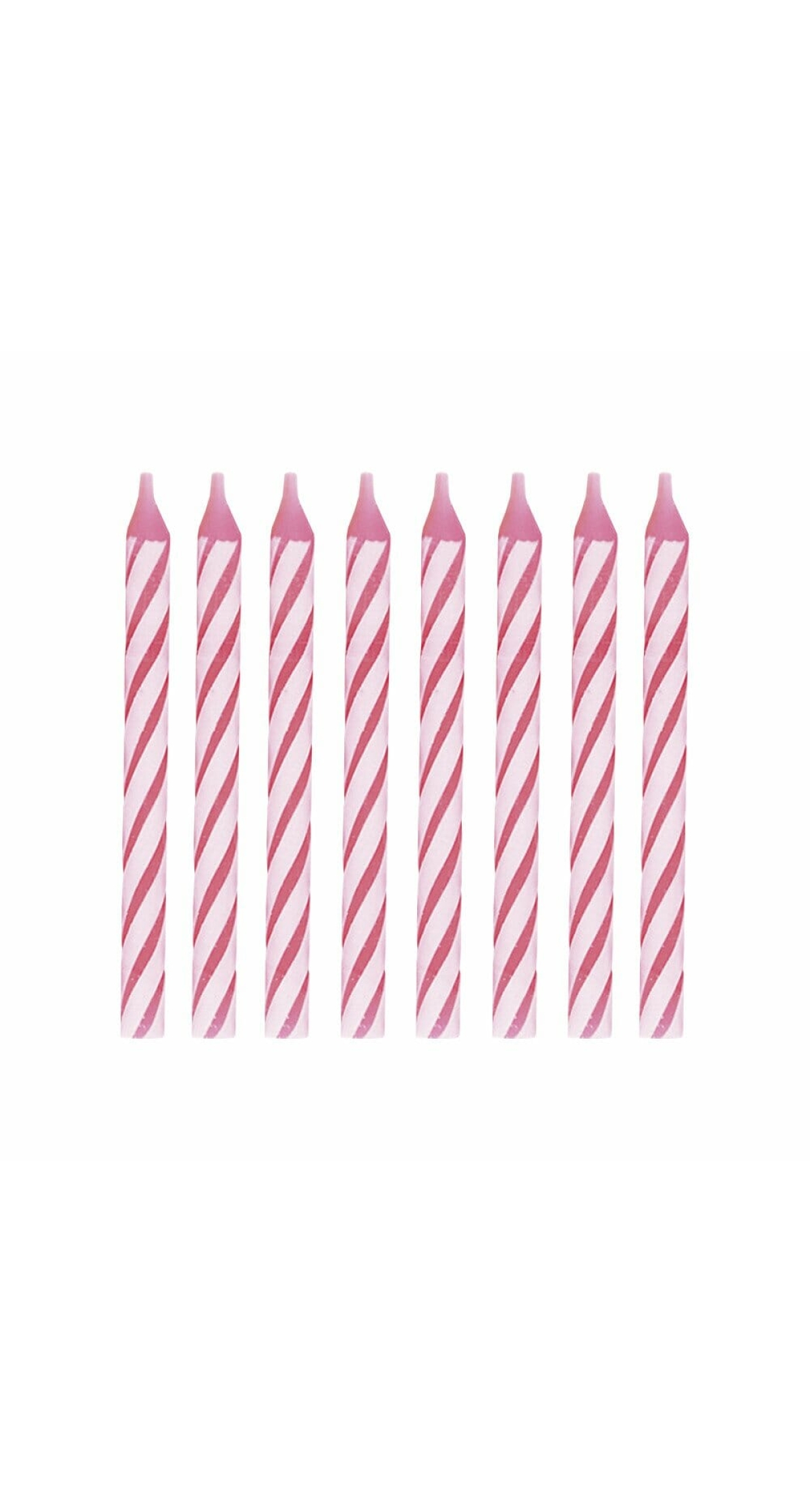 Pink Spiral Birthday Candles - 24pk