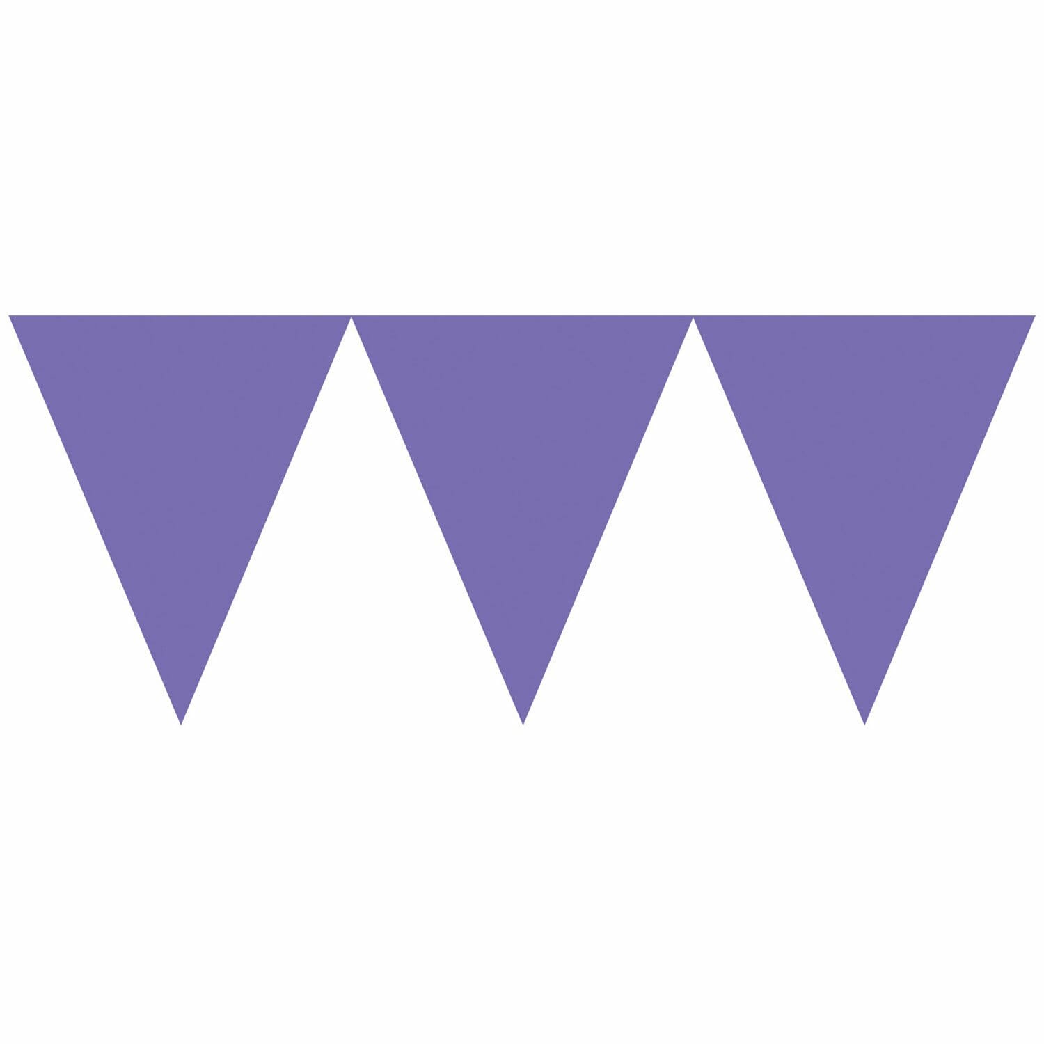 Pennant Flag Banner Purple Paper Bunting - 4.5m