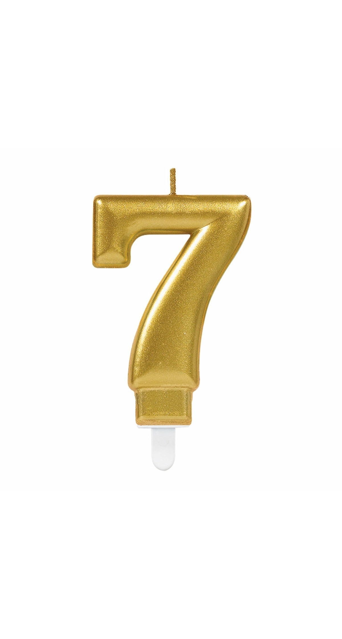 Candle Number 7 Sparkling Celebrations Gold - 7.5cm