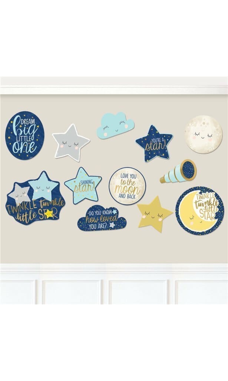 Twinkle Little Star Cutout Decorations - 12pk