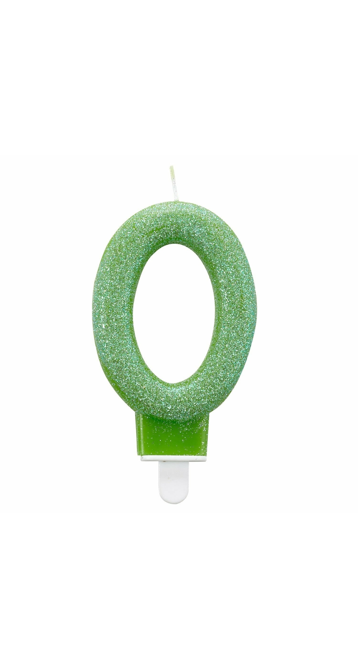 Number Candle 0 Glitter Height 7.6 cm