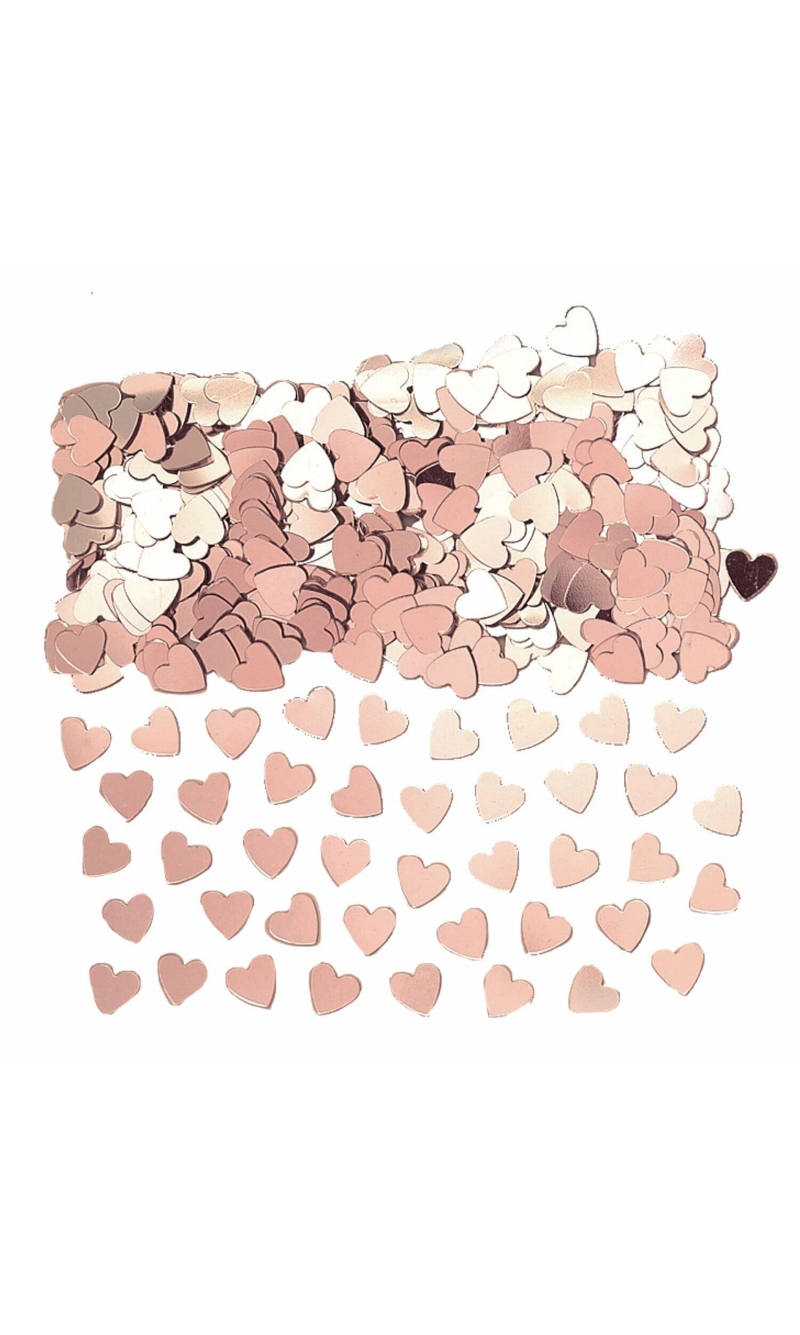 Rose Gold Heart Confetti - 14g