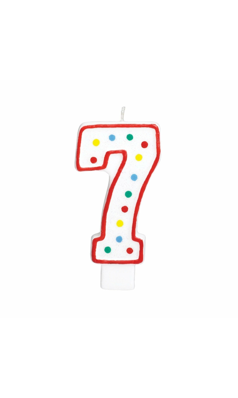 Candle Number 7 Giant Size - 13.3cm
