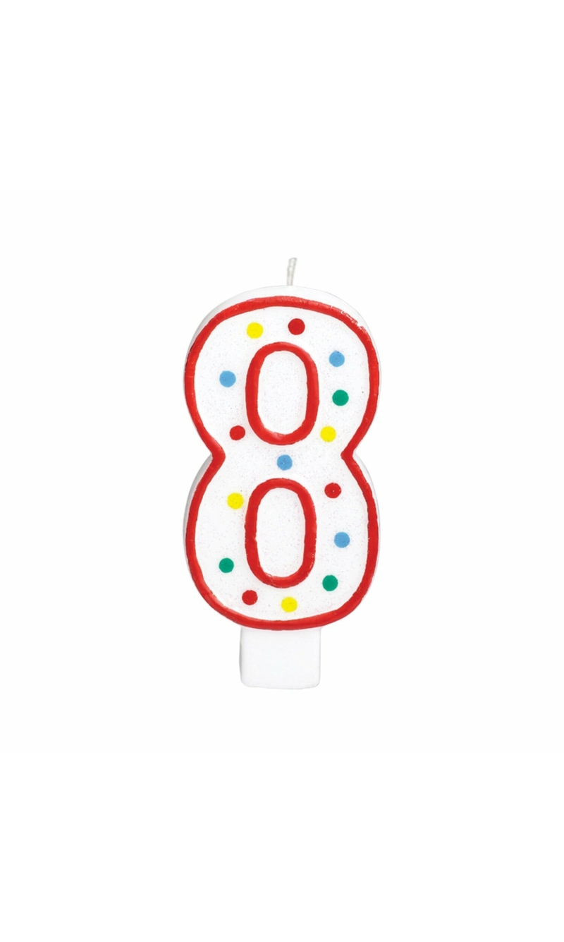 Candle Number 8 Giant Size - 13.3cm