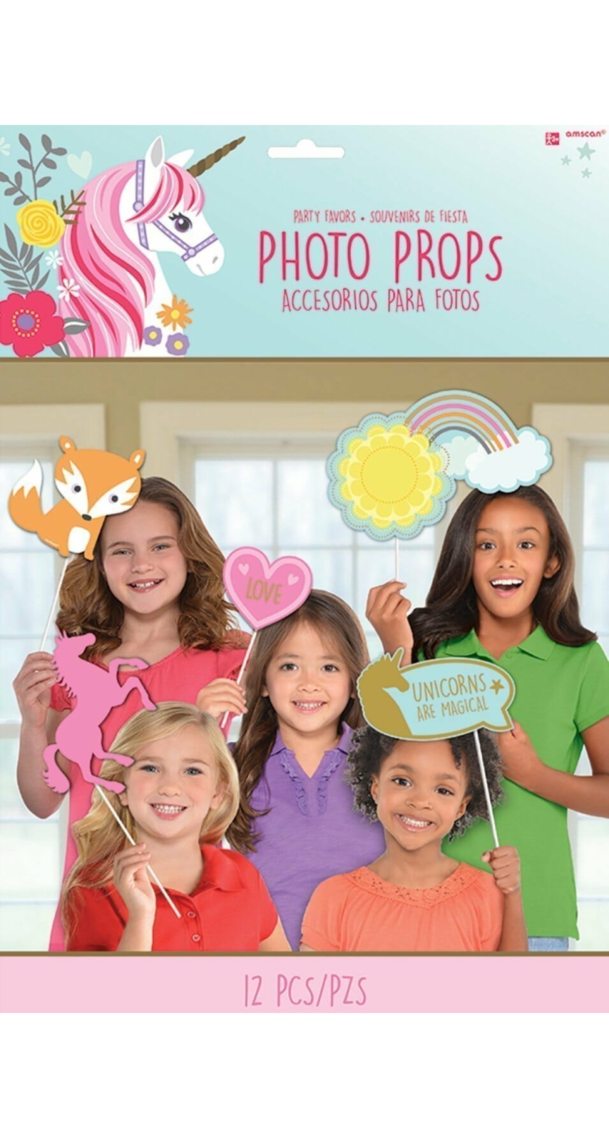 Magical Unicorn Photo Props Kit - 12 pcs