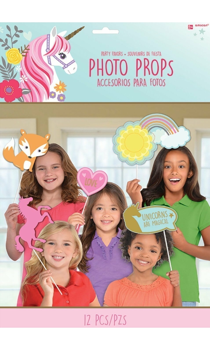 Magical Unicorn Photo Props Kit - 12 pcs