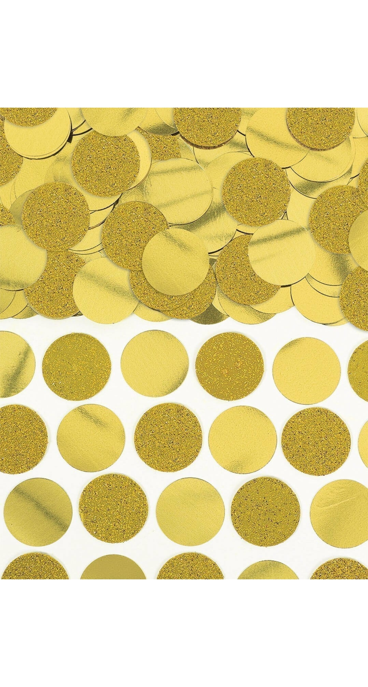 Gold Glitter Foil Circle Confetti - 63g