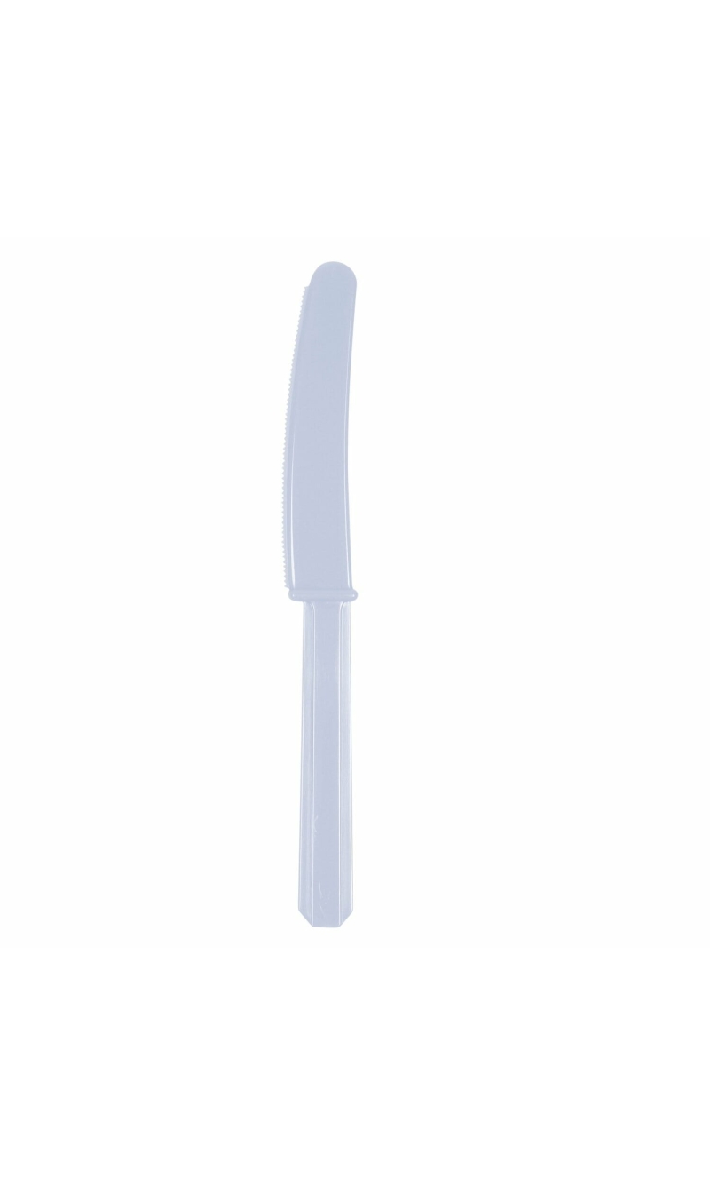Pastel Blue Reusable Plastic Knives - 10pk