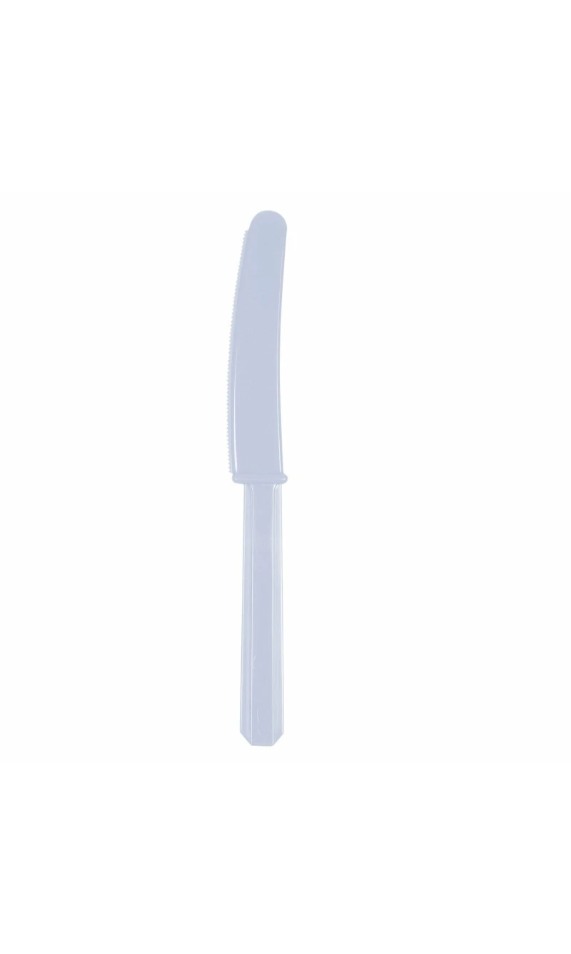 Pastel Blue Reusable Plastic Knives - 10pk