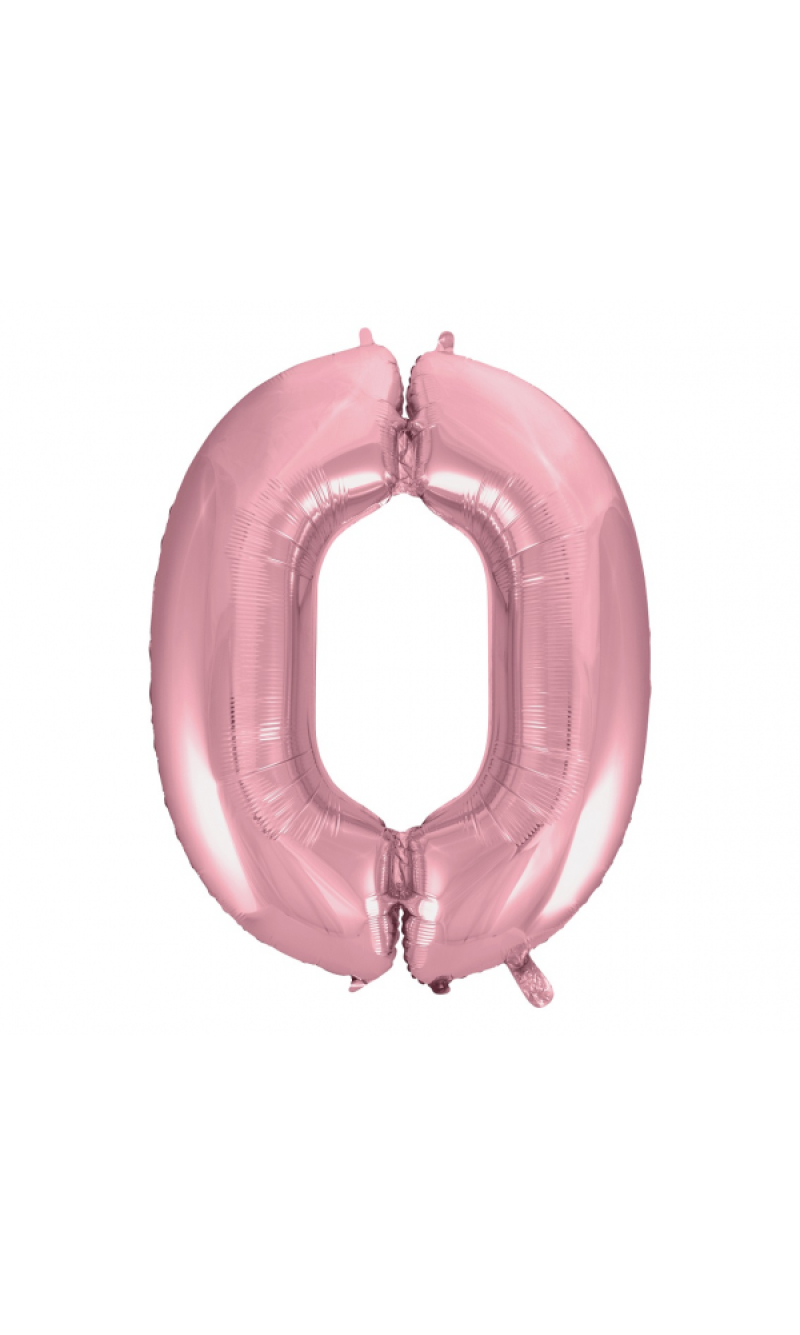 Light Pink 34 Inch Number Foil Balloon - No.0