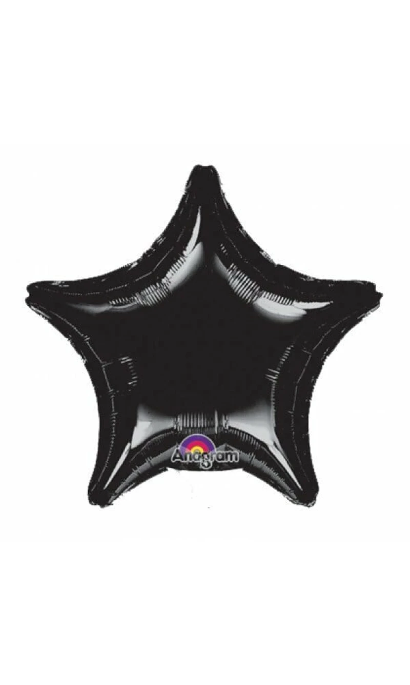 Black Jumbo Star Foil Balloon 32" (81cm)