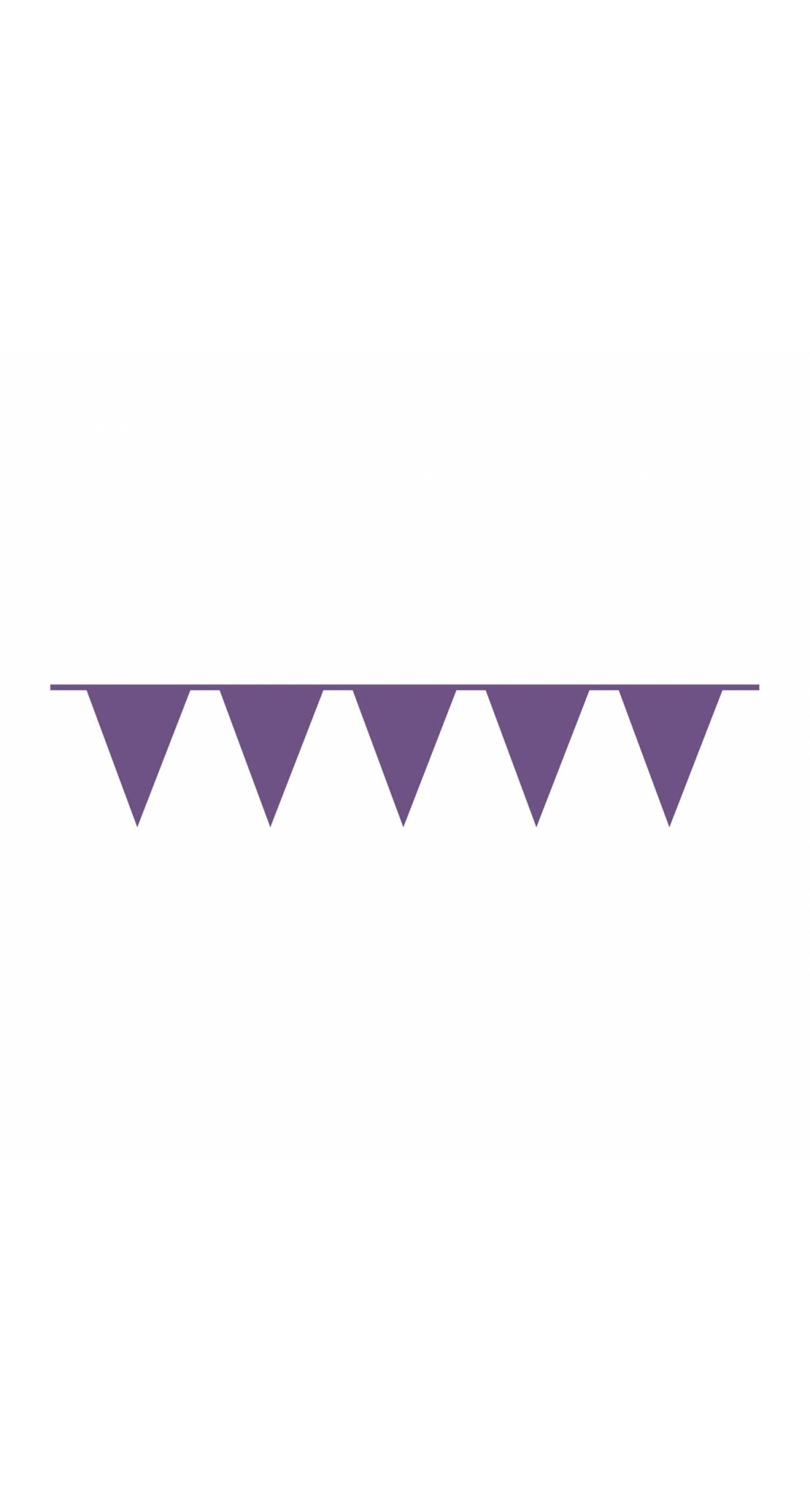 Pennant Flag Banner Plastic New Purple - 10m x 32cm