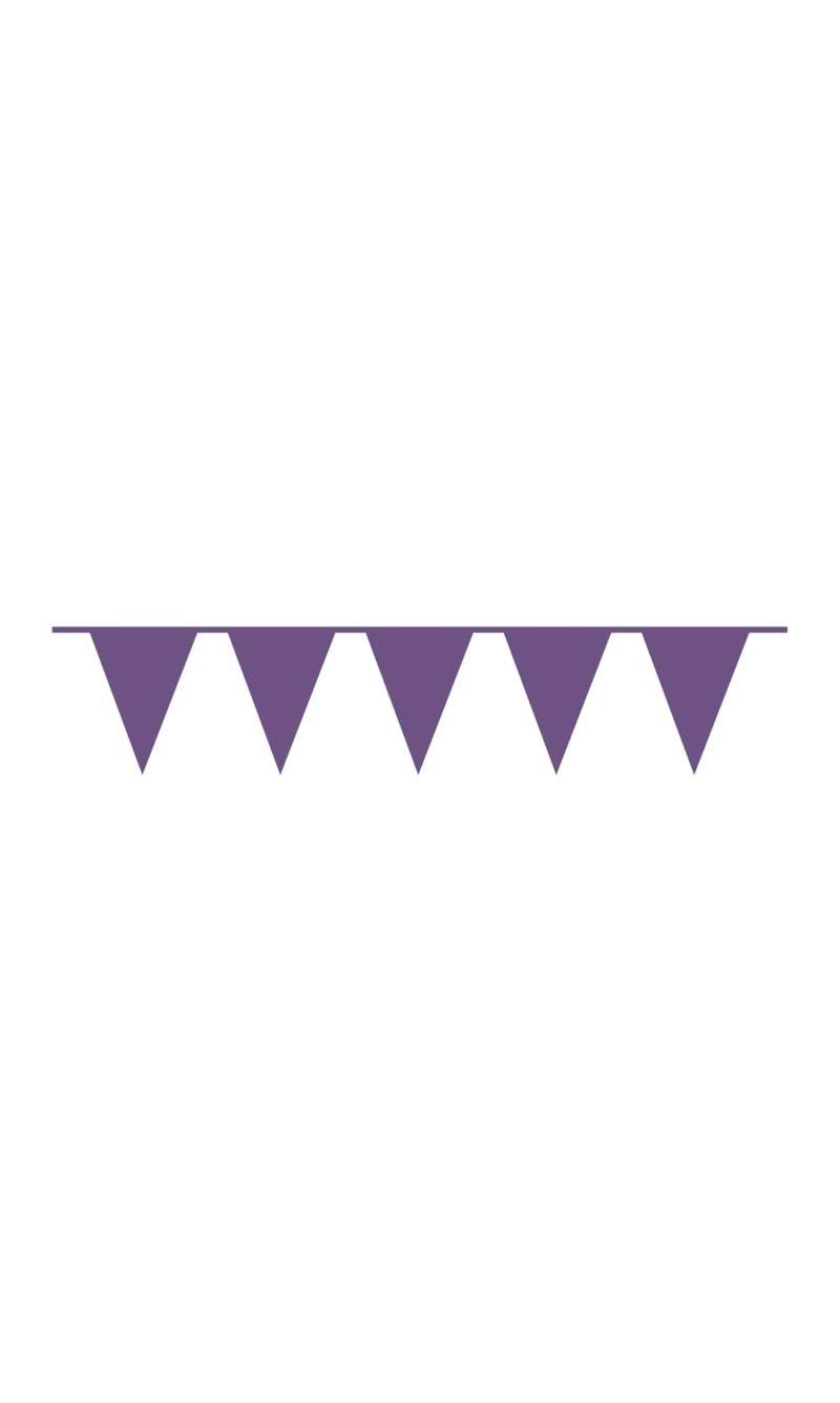 Pennant Flag Banner Plastic New Purple - 10m x 32cm
