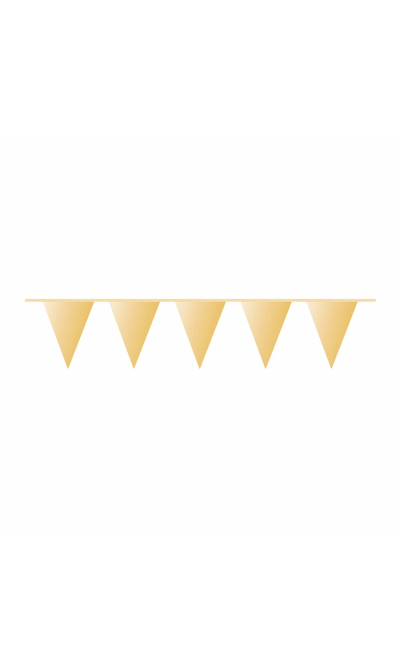 Pennant Flag Banner Plastic Gold - 10m x 32cm