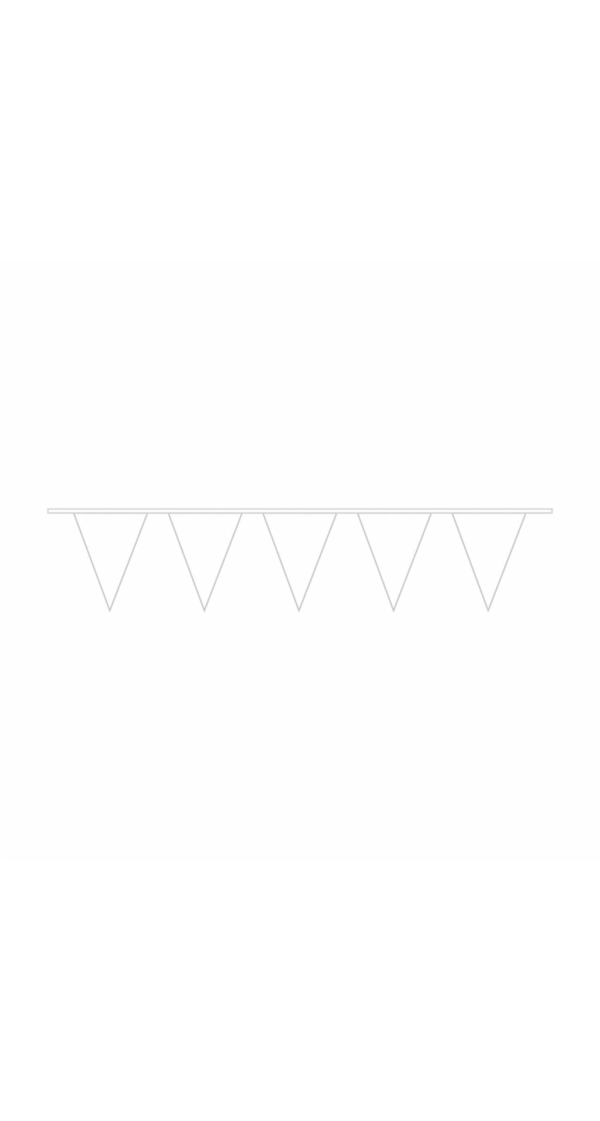 Pennant Flag Banner Plastic White - 10m x 32cm