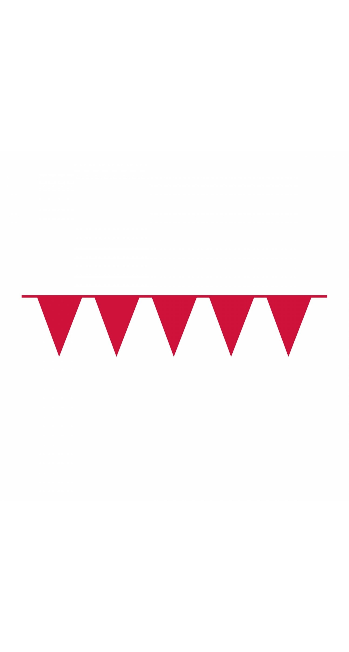 Pennant Flag Banner Plastic Red - 10m x 32cm