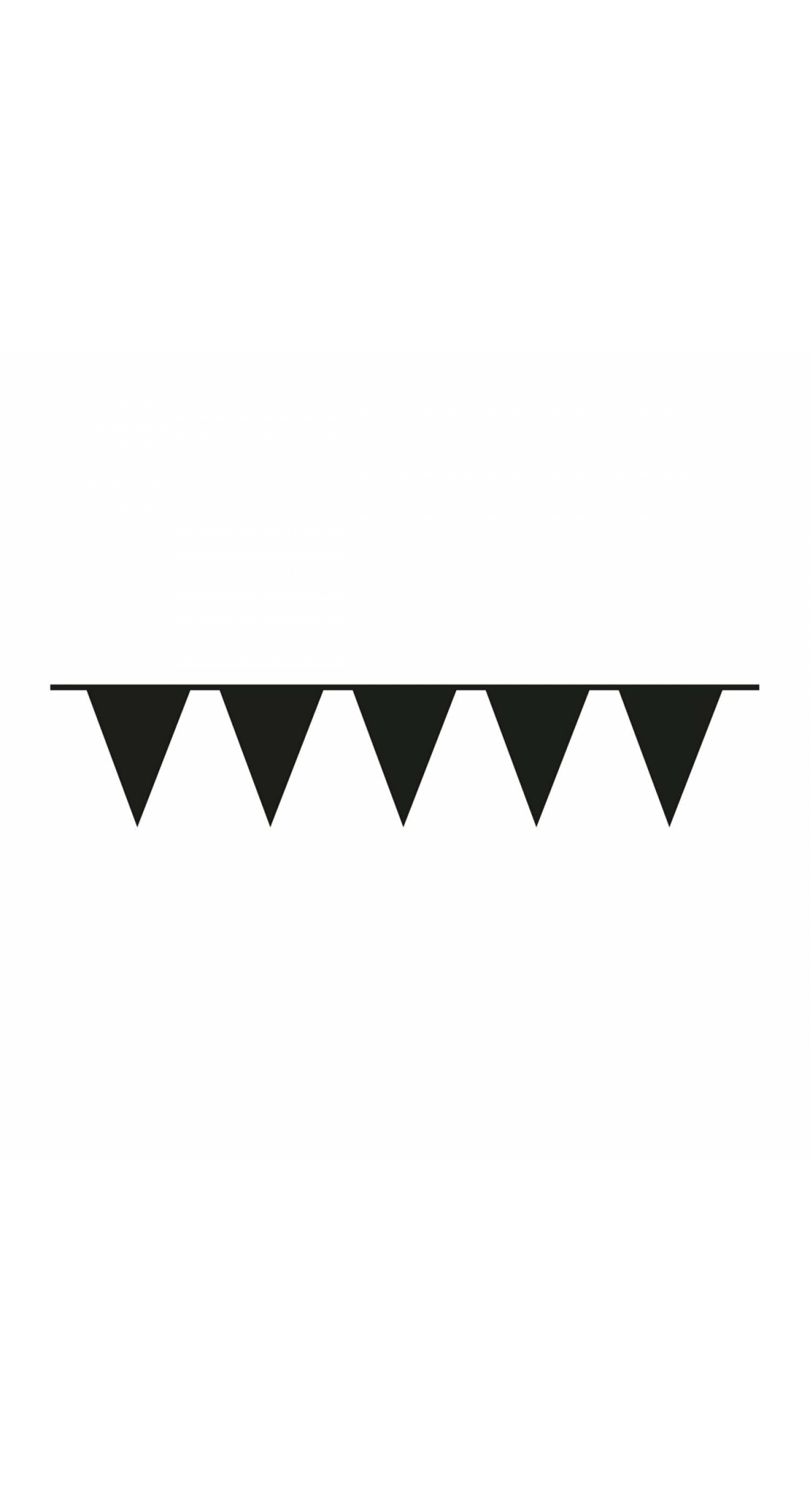 Pennant Flag Banner Plastic Black - 10m x 32cm
